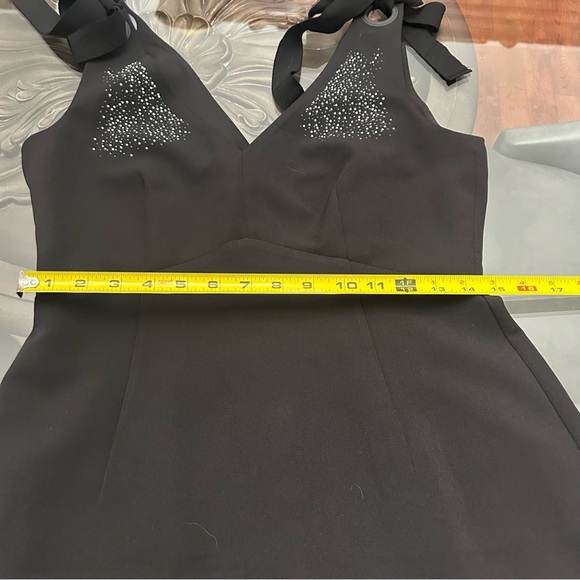 💎Zara Black Dress with Rhinestone Accents. Large - Picture 6 of 10